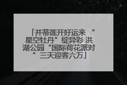 并蒂莲开好运来 “星空牡丹”绽异彩 洪湖公园“国际荷花派对”三天迎客六万
