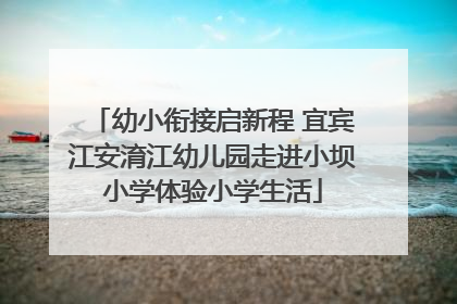 幼小衔接启新程 宜宾江安淯江幼儿园走进小坝小学体验小学生活