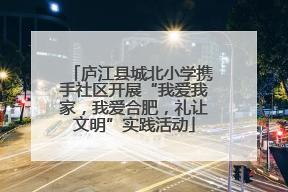 庐江县城北小学携手社区开展“我爱我家，我爱合肥，礼让文明”实践活动