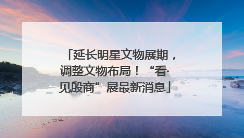 延长明星文物展期，调整文物布局！“看·见殷商”展最新消息