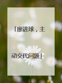 廖进球，主动交代问题