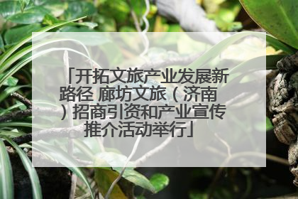 开拓文旅产业发展新路径 廊坊文旅（济南）招商引资和产业宣传推介活动举行