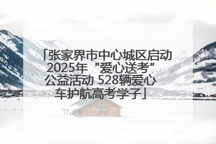 张家界市中心城区启动2025年“爱心送考”公益活动 528辆爱心车护航高考学子