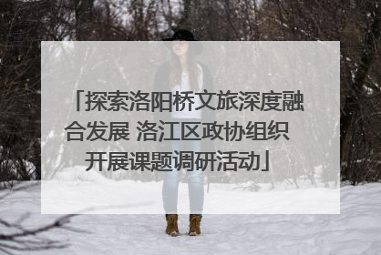 探索洛阳桥文旅深度融合发展 洛江区政协组织开展课题调研活动