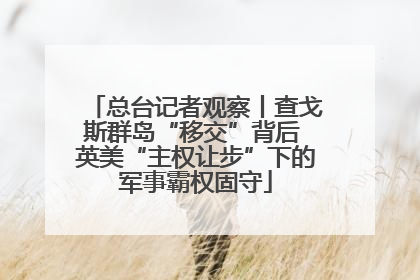 总台记者观察丨查戈斯群岛“移交”背后 英美“主权让步”下的军事霸权固守