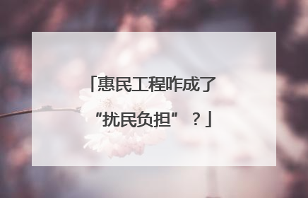 惠民工程咋成了“扰民负担”？