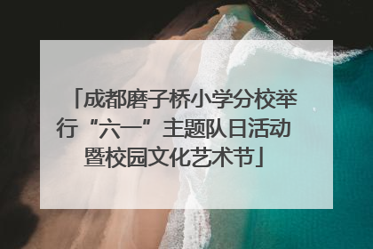 成都磨子桥小学分校举行“六一”主题队日活动暨校园文化艺术节