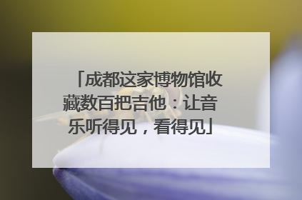 成都这家博物馆收藏数百把吉他：让音乐听得见，看得见