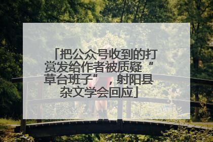 把公众号收到的打赏发给作者被质疑“草台班子”，射阳县杂文学会回应
