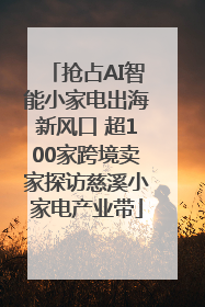抢占AI智能小家电出海新风口 超100家跨境卖家探访慈溪小家电产业带