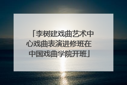 李树建戏曲艺术中心戏曲表演进修班在中国戏曲学院开班