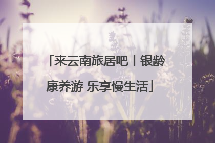 来云南旅居吧丨银龄康养游 乐享慢生活