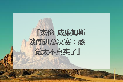 杰伦-威廉姆斯谈闯进总决赛：感觉太不真实了