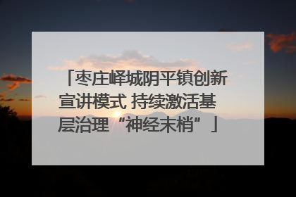 枣庄峄城阴平镇创新宣讲模式 持续激活基层治理“神经末梢”