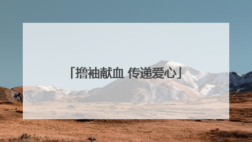 撸袖献血 传递爱心
