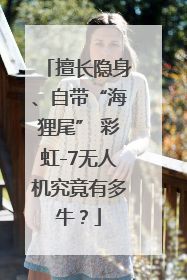 擅长隐身、自带“海狸尾” 彩虹-7无人机究竟有多牛？