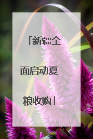 新疆全面启动夏粮收购