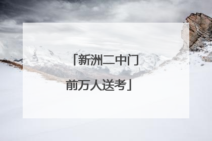 新洲二中门前万人送考