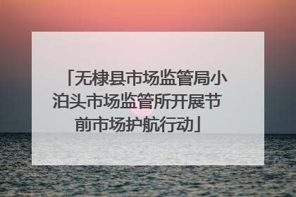 无棣县市场监管局小泊头市场监管所开展节前市场护航行动