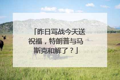 昨日骂战今天送祝福，特朗普与马斯克和解了？