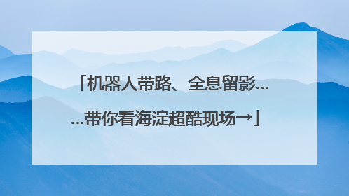机器人带路、全息留影……带你看海淀超酷现场→
