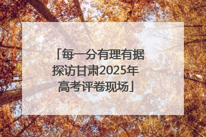 每一分有理有据 探访甘肃2025年高考评卷现场