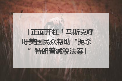正面开杠！马斯克呼吁美国民众帮助“扼杀”特朗普减税法案