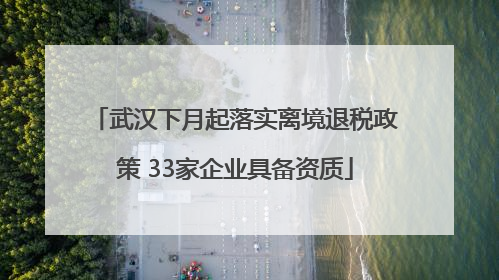 武汉下月起落实离境退税政策 33家企业具备资质