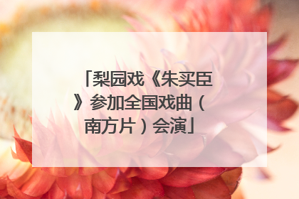 梨园戏《朱买臣》参加全国戏曲（南方片）会演
