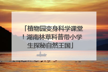 植物园变身科学课堂！湖南林草科普带小学生探秘自然王国