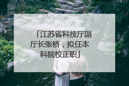 江苏省科技厅副厅长张桥，拟任本科院校正职