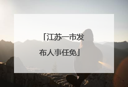 江苏一市发布人事任免
