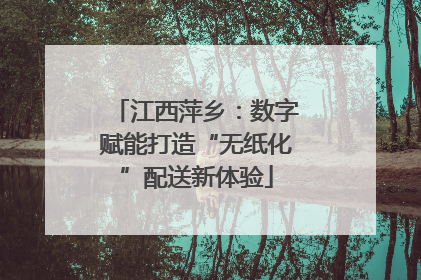 江西萍乡：数字赋能打造“无纸化”配送新体验