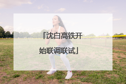 沈白高铁开始联调联试