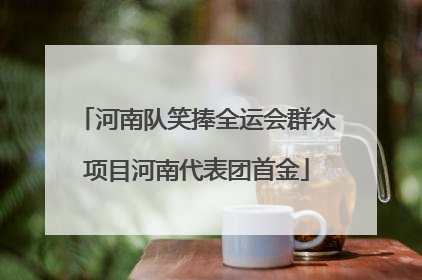 河南队笑捧全运会群众项目河南代表团首金