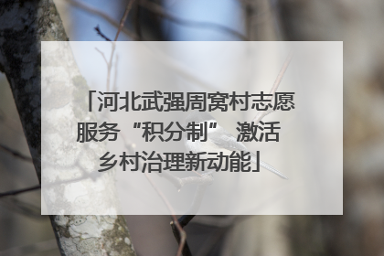 河北武强周窝村志愿服务“积分制” 激活乡村治理新动能