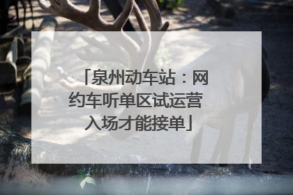 泉州动车站：网约车听单区试运营 入场才能接单