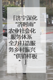 济宁深化“济时雨”农业社会化服务体系 全力打造服务乡村振兴“供销样板”