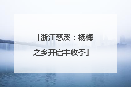 浙江慈溪：杨梅之乡开启丰收季