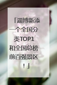淄博新添一个全国分类TOP1和全国总榜前百强景区！