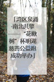湾区泉涌·南北共擎——“花楸树”杯明湖慈善公益跑成功举办