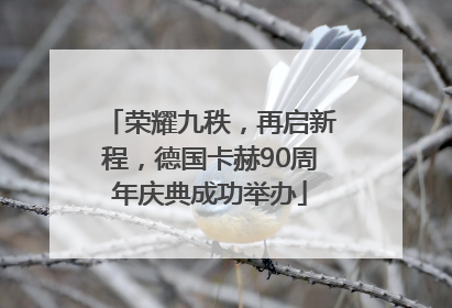 荣耀九秩，再启新程，德国卡赫90周年庆典成功举办