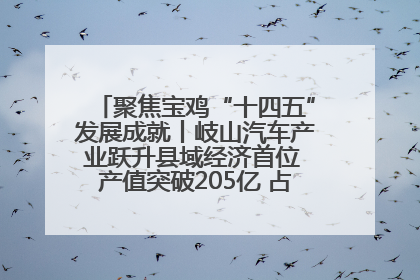 聚焦宝鸡“十四五”发展成就丨岐山汽车产业跃升县域经济首位 产值突破205亿 占规上工业75%