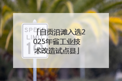 自贡沿滩入选2025年省工业技术改造试点县