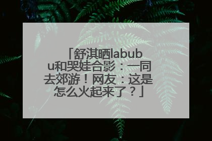 舒淇晒labubu和哭娃合影：一同去郊游！网友：这是怎么火起来了？