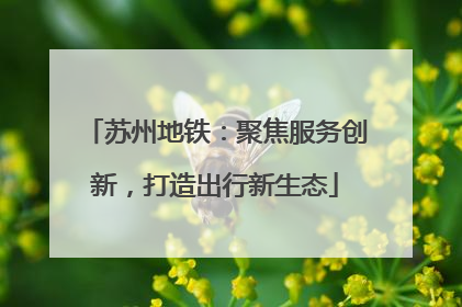 苏州地铁：聚焦服务创新，打造出行新生态