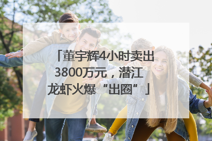 董宇辉4小时卖出3800万元，潜江龙虾火爆“出圈”