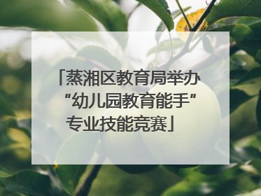 蒸湘区教育局举办“幼儿园教育能手”专业技能竞赛