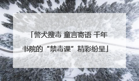 警犬搜毒 童言寄语 千年书院的“禁毒课”精彩纷呈