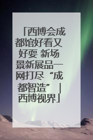 西博会成都馆好看又好耍 新场景新展品一网打尽“成都智造”｜西博视界